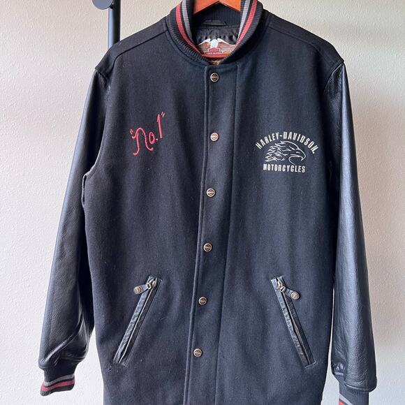 NWOT Harley Davidson Motorcycles Varsity Jacket Mens L - Picture 2 of 9